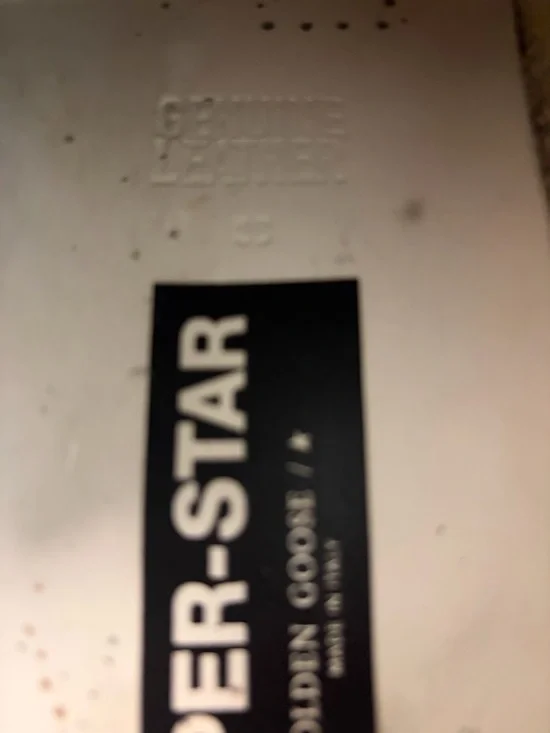 Golden Goose Super-Star Glitter Sneakers Red Laces Size 38 Distressed Star - Picture 6 of 6